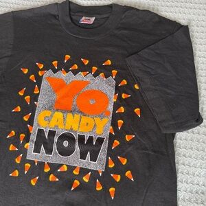 Vintage Fruit of the Loom Halloween Tee T Shirt Mens Medium Black Single Stitch